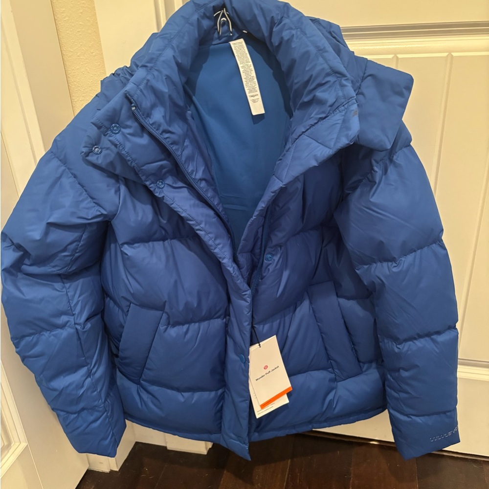 Lululemon Blue Hooded Puffer Jacket